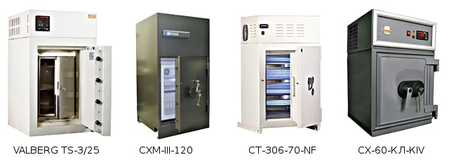 Cейфы-термостаты, представленные на российском рынке.