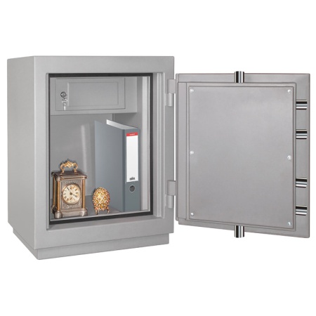 Сейф Elitsafe 3665T EL M Flock — открытый, со снятой полкой.