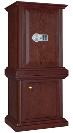 Тумба-подставка 585 с установленным на неё сейфом SafeWood.