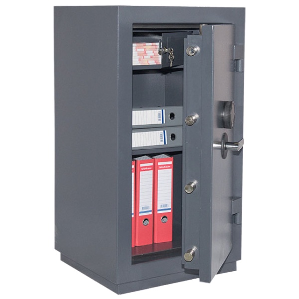 Сейф Контур ПКО-30ТЕ — открытый, внутреннее устройство.