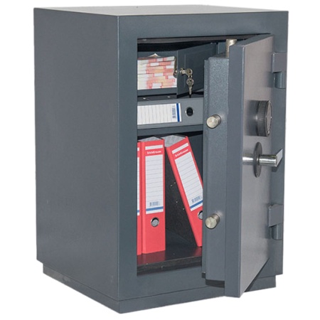 Сейф Контур ПКО-20ТЕ — открытый, внутреннее устройство.