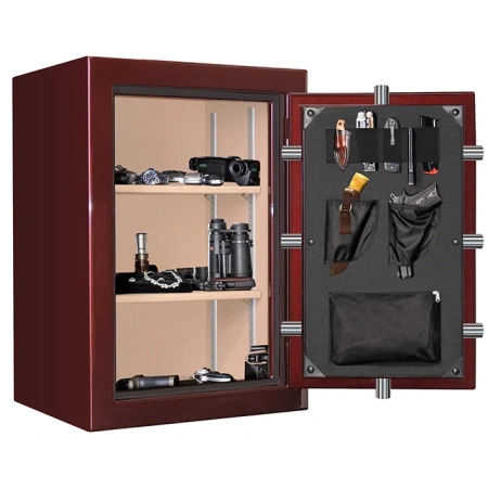 Сейф Rhino CD3022X EL BUG BR — открытый, внутреннее устройство.