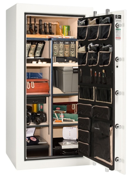 Сейф Liberty Lincoln 25WTG-BC — открытый, внутреннее устройство.