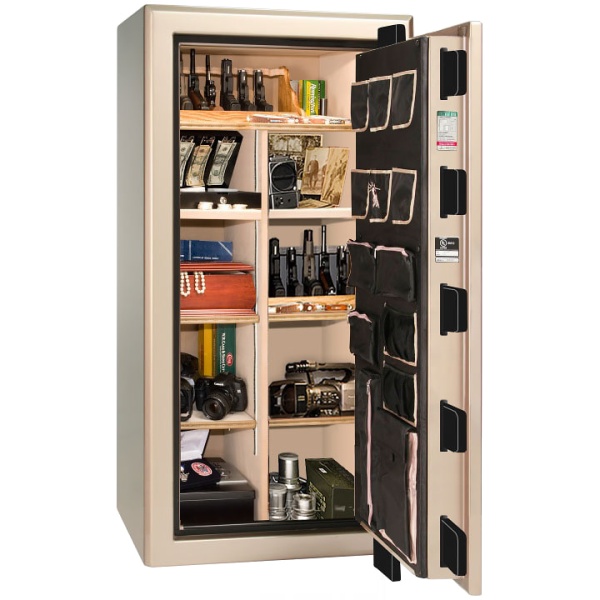 Сейф Liberty Presidential 25CPW-BC — открытый, внутреннее устройство.