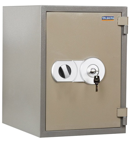 Сейф FRS-49 KL — закрытый. Ключевой замок и ручка.