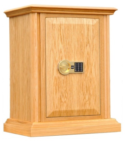 Сейф SafeWood-78 EL Flock (закрытый, светлая облицовка, панель Gold)