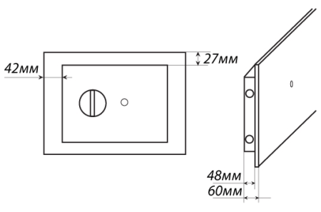 Сейф SAFEtronics STR (схематическое изображение, размеры)