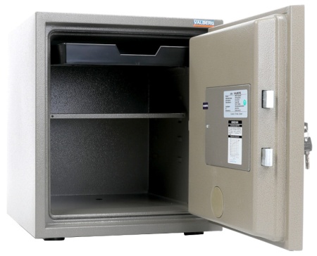 Сейф Valberg FRS-51 KL — открытый. Полка и выдвижной лоток.