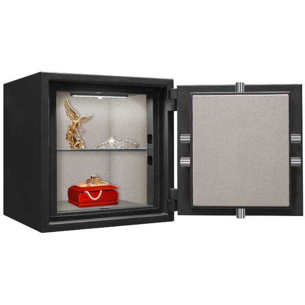 Сейф Elitsafe 1644 SL Lux — открытый (отделка алькантарой, с внутренней подсветкой)