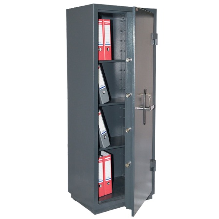 Сейф Контур ПК-1300 — открытый, с установленными папками А4.