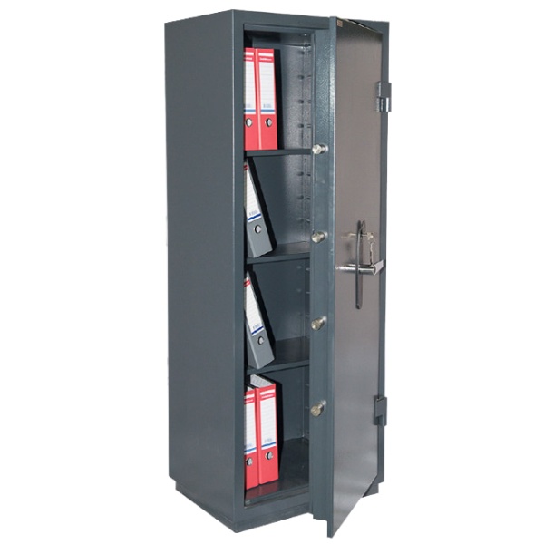 Сейф Контур ПК-1300 — открытый, с установленными папками А4.