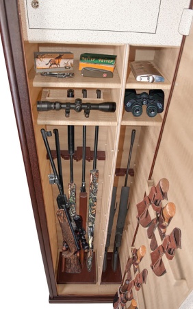 Сейф Armwood 44NNP EL Lux (интерьер сейфа, с установленными ружьями)