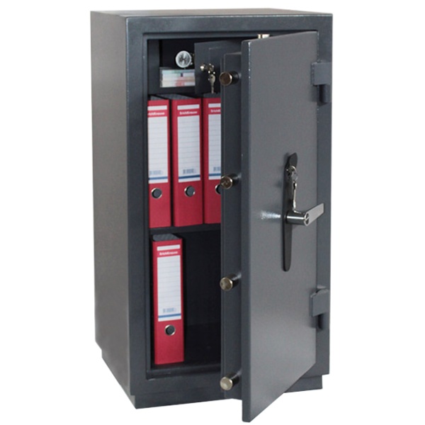 Сейф Контур ПК-30Т — открытый, с установленными папками А4.