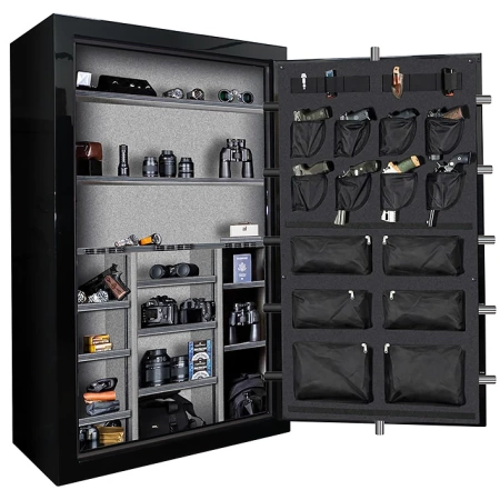 Сейф Rhino CD7242X EL BKG CH — открытый, внутреннее устройство.