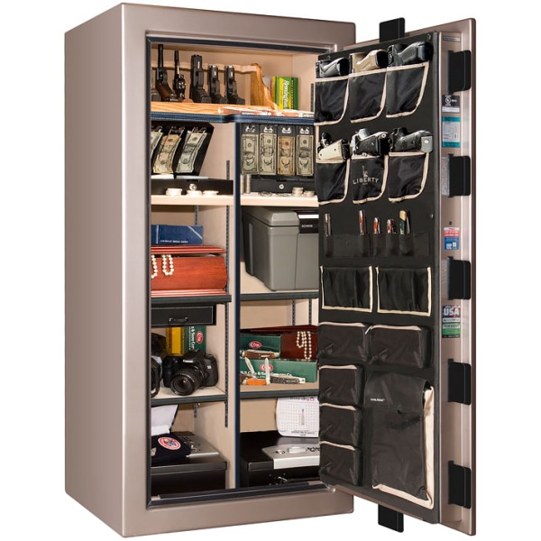 Сейф Liberty Lincoln Modern 25CPG-BC - открытый, внутреннее устройство.