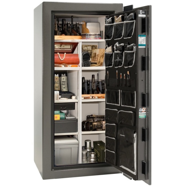 Сейф Liberty Lincoln Modern 25GYG-BC - открытый, внутреннее устройство.