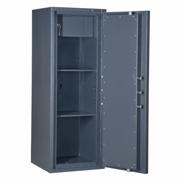 Сейф Меткон СМ-120Э (ригельная система, внутреннее устройство)