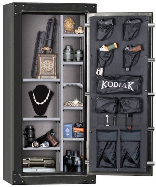 Сейф KSB5928EX-SO EL Kodiak — открытый, интерьер. Сейф KSB5928EX-SO EL Kodiak — открытый, интерьер.