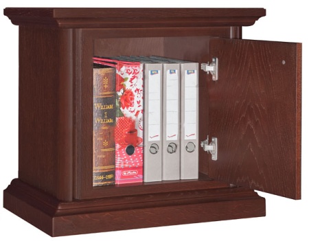 Тумба-подставка 585 под сейфы SafeWood — со снятой полкой.