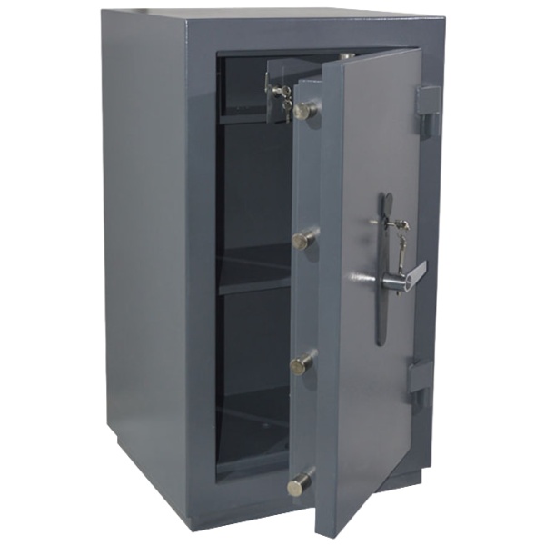 Сейф Контур ТК-30Т — открытый, внутреннее устройство.