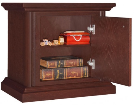 Тумба-подставка 585 под сейфы SafeWood — с полкой.