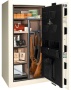Сейф Colonial 23WTP-BR Gold - открытый, внутреннее устройство.