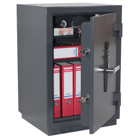 Сейф Контур ПК-20Т — открытый, с установленными папками А4.