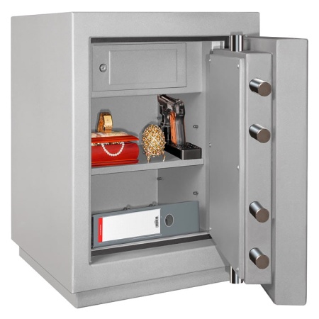 Сейф Elitsafe 3665T EL — открытый, внутреннее устройство.