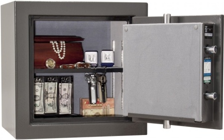 Сейф Premium Home 05GYM - открытый, внутреннее устройство.