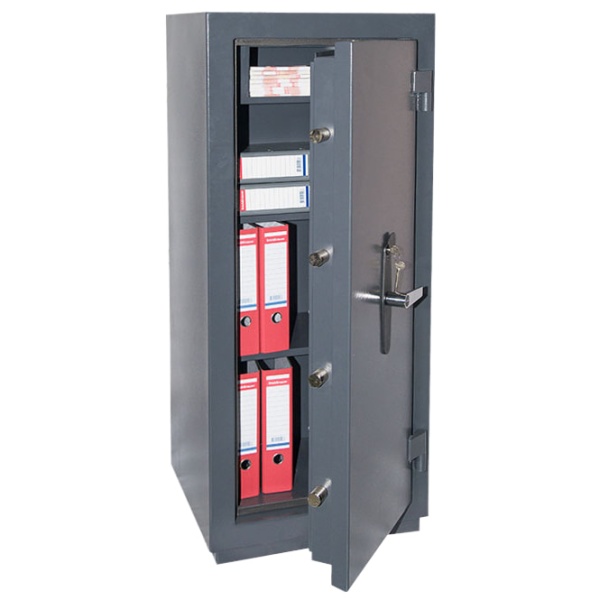 Сейф Контур ТК-40Т — открытый, с установленными папками А4.