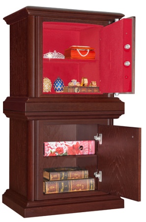 Тумба-подставка 585 с установленным на неё сейфом SafeWood.