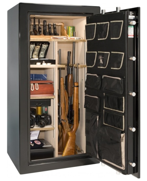 Сейф Liberty Lincoln 25BKG-BR — открытый, с ложементами под ружья.