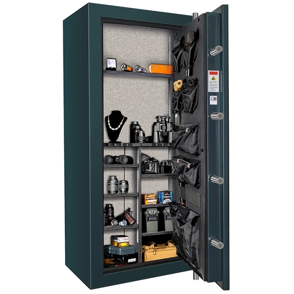 Сейф Rhino CD6030X BEL DEG BC — открытый, внутреннее устройство.