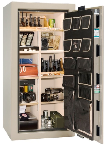 Сейф Liberty Lincoln 25CPG-BC — открытый, внутреннее устройство.