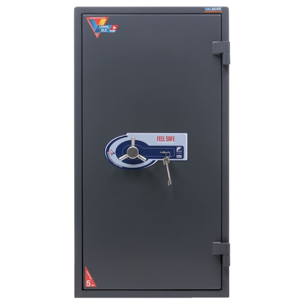 Сейф Valberg Гарант 95Т (вид спереди, трехлучевая рукоятка, ключевой замок)