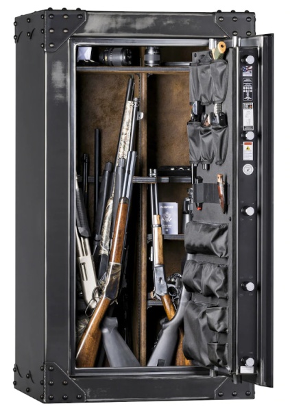 Сейф Ironworks AIW6033 EL — открытый, толщина двери. Сейф Ironworks AIW6033 EL — открытый, толщина двери.