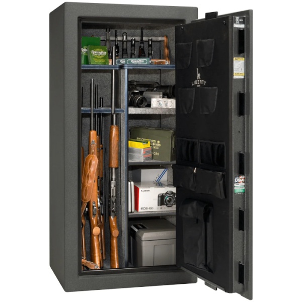 Сейф Liberty Colonial 23GTT-CH - открытый, внутреннее устройство.