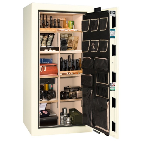 Сейф Liberty Lincoln 25WHM-BC — открытый, внутреннее устройство.